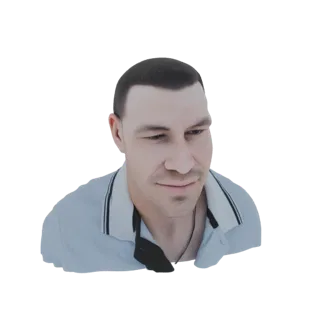 Man in Light Blue Polo Shirt 3D Model