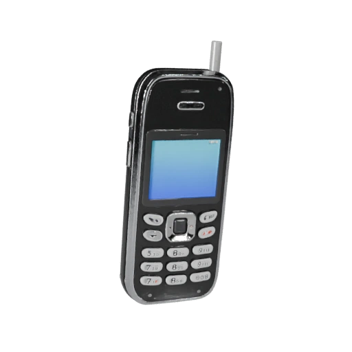 Asset de Capas 3D de Teléfono Móvil Retro Modular y Resistente