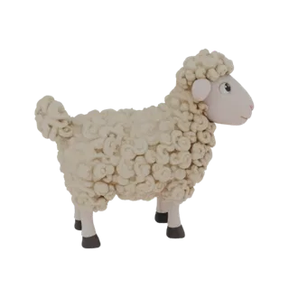 3D model of a curly sheep