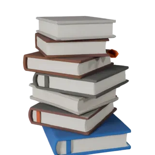 Minimal Book Stack 3D Asset for Game Engine Levels