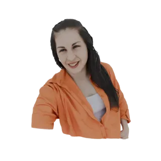 Woman in Orange Shirt