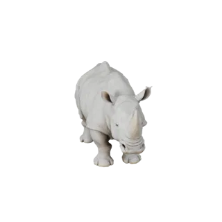 High Poly White Rhino 3D Model - Detailed STL Asset for Printing