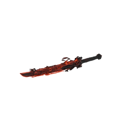 Fiery Demonic Sword 3D Model