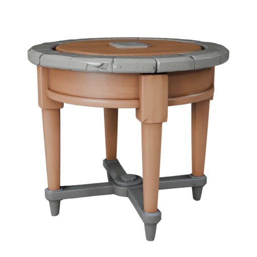 Tavolino Rotondo 3D Asset per Livelli Studio Casual