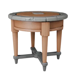 Round Side Table 3D Asset for Casual Studio Levels