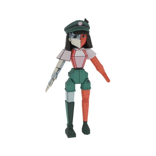 Asymmetrical Character 3D Model