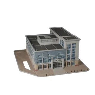 Low Poly Fire Station 3D Model for Realtime Games and VR
