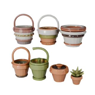 Cozy Plant Pot 3D Hero Render Asset for Studio Use