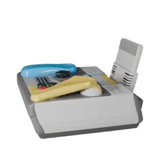 Retro Arcade Stick 3D Game Asset for Casual Levels