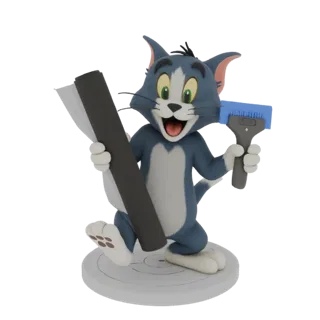 Tom with Wallpaper Tools 3D Model
