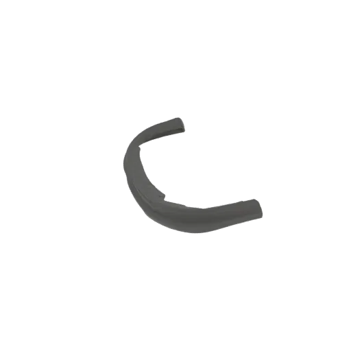 3D model of a dark gray front bumper lip for a Honda Civic EG/EJ, shown from a side angle against a white background.