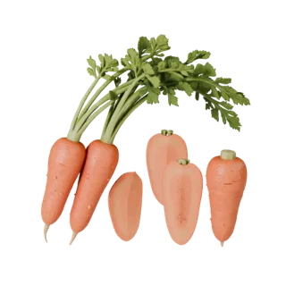Product Chopped Carrot Bunch 3D Studio Render Asset