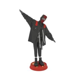 Dab Pose Character 3D Model