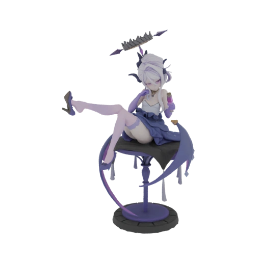 Fille Vampire Gothique Parapluie Modèle 3D