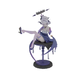 Gothic Vampire Girl with Umbrella 3D Model