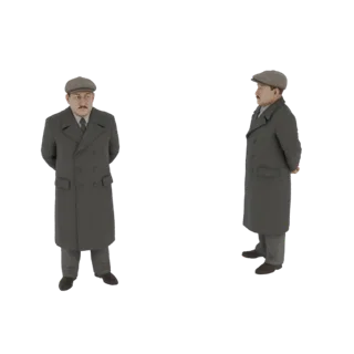 Man in a Trench Coat and Flat Cap