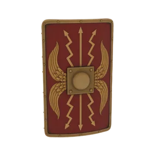 Roman Scutum Shield 3D Model