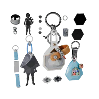 Utility Keychain 3D Game Asset for Realtime Engines