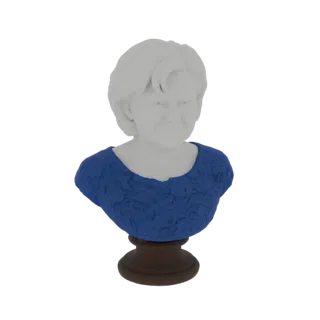 Bust of a Woman with Blue Dress