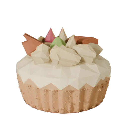 Cupcake de Célébration Modèle 3D pour Jeu Temps Réel