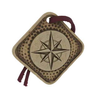 Wooden Compass Rose Ornament 3D Model