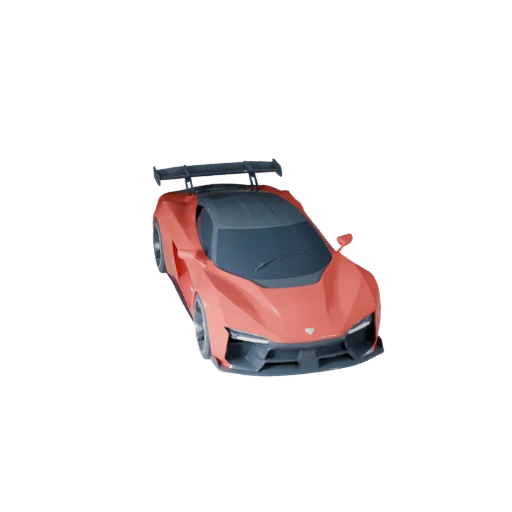 Modello 3D High Poly Hypercar per Rendering Studio Asset PBR (Legacy)