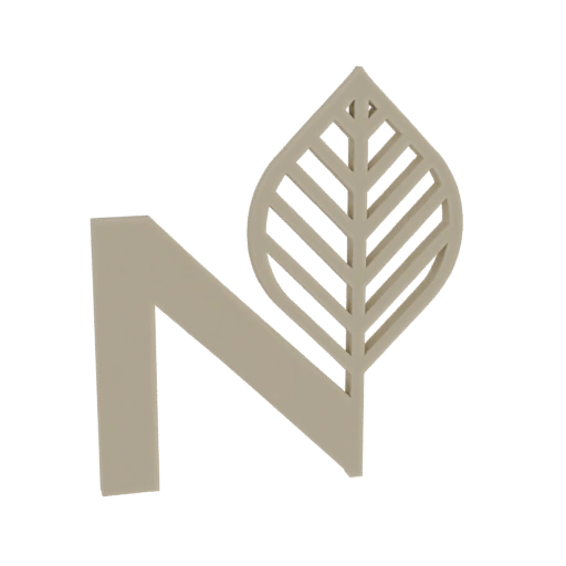 Leaf 'N' Logo 3D Model