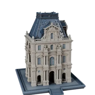 High Poly Louvre Pyramid 3D Model for Archviz for Architecture