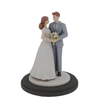 Collectible Classic Bride Groom | Display Pack 3D Asset