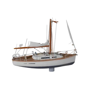 Game Ready Sailboat 3D Model for Realtime Use PBR Asset