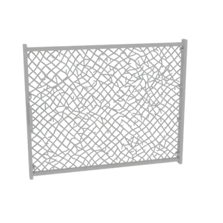 Abstract Woven Fence Panel 3D Model