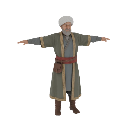 Medieval Scholar 3D Model