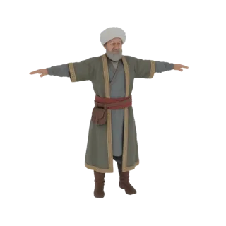Medieval Scholar 3D Model