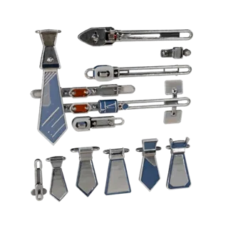 Monogram Style Tie Clip 3D Asset for Casual Engines
