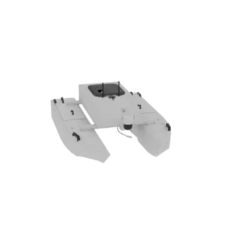 White Catamaran Drone Boat