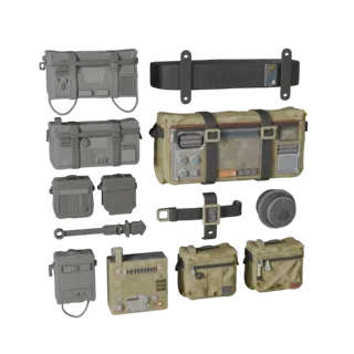 Survival Utility Pouch 3D Asset for Casual Engines