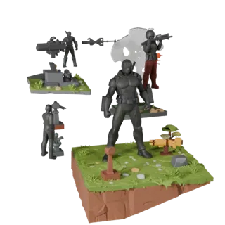 Stylized Space Battle Vignette | Realtime Game Pack