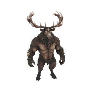 Orco Cervo Miniatura Fantasy Modello 3D