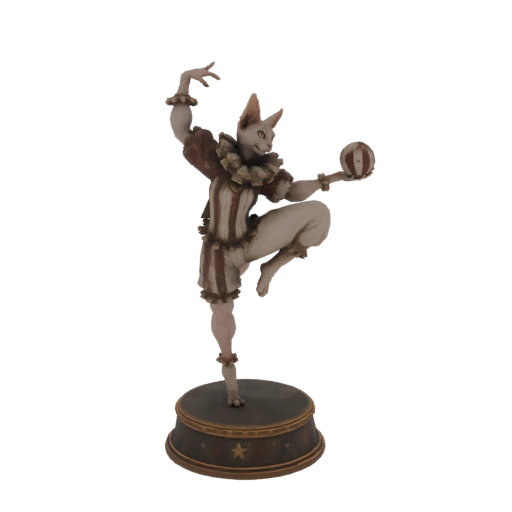 Circus Cat Juggler Figurine