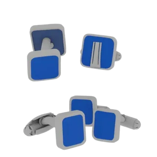 Square Cufflink 3D Studio Asset for Cinema Renders