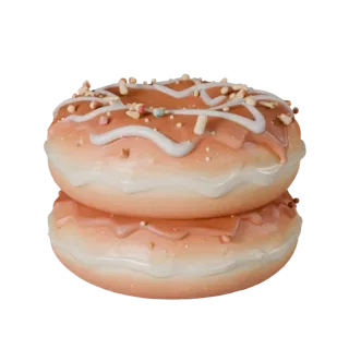 Realistic Mini Donut Stack 3D Asset for Studio Use