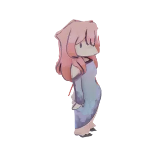 Anime Girl in Flowing Dress