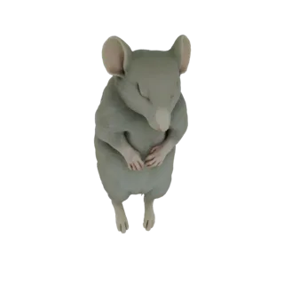 Sleeping Mouse Figurine 3D Model