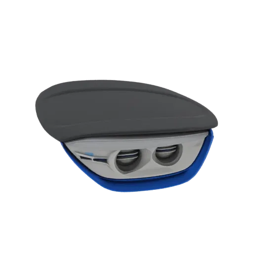 3D model of BMW M4 F82 car front headlights, front view