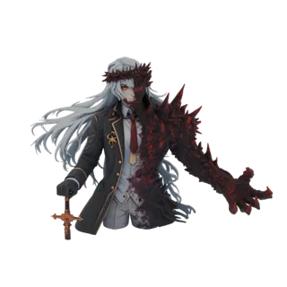 Dark Transformation Anime Character 3D Model