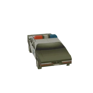 Retro Police Cruiser 3D Model