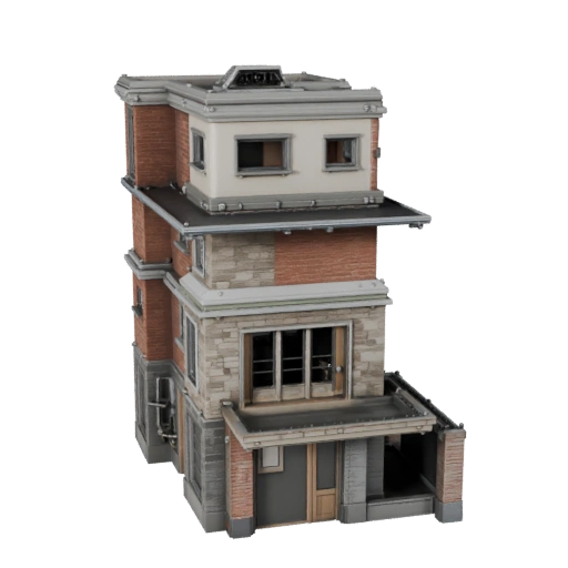 Kit de construction modulaire science-fiction haute poly pour visualisation architecturale
