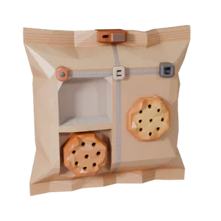 Bagged Cookie Pack 3D Asset for Game Engine Levels