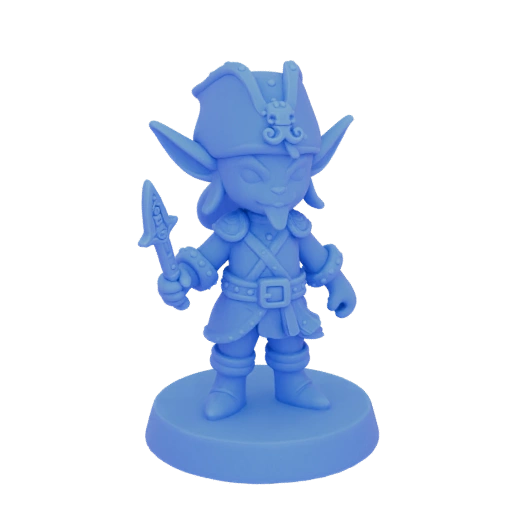 Miniatura STL de Elfo Pirata de Fantasía