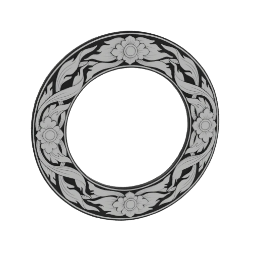 Floral Ring Frame 3D Model